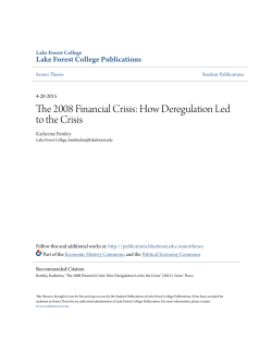 The 2008 Financial Crisis: How Deregulation Led to the Crisis