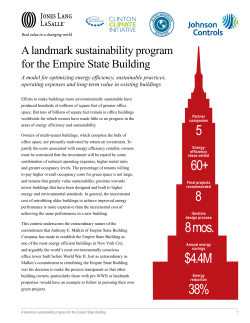 A Landmark Sustainability Program for the Empire State Building