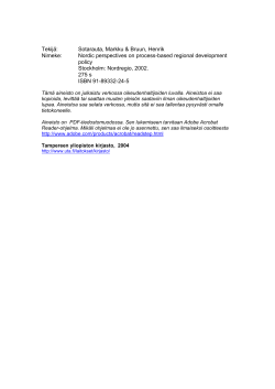 Nordic perspectives on process-based regional