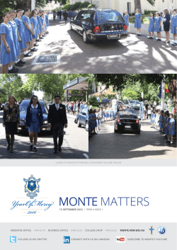 monte matters - Monte Sant` Angelo Mercy College