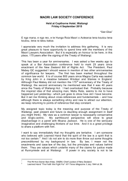 maori law society conference