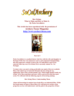 Making Bow Strings - De Streekschutters