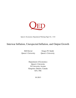 Interwar Inflation, Unexpected Inflation, and Output Growth