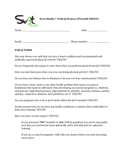 PARQ/Waiver - Swet Studio