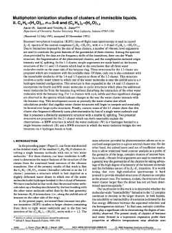 Multiphoton ionization studies of clusters of immiscible liquids. II