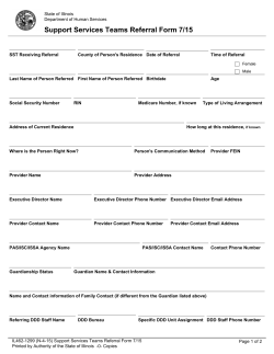 Form Name (Form Number) - Illinois Department of Human Services