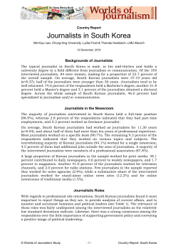 Journalists in South Korea