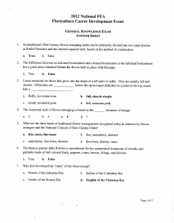 2009 National FFA Floriculture Career Development Event
