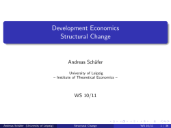 Development Economics Structural Change - wifa.uni