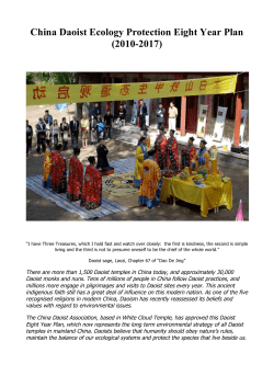 China Daoist Ecology Protection Eight Year Plan