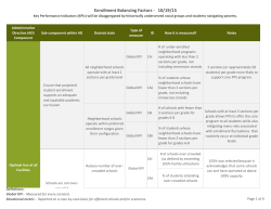 Enrollment Balancing Factors
