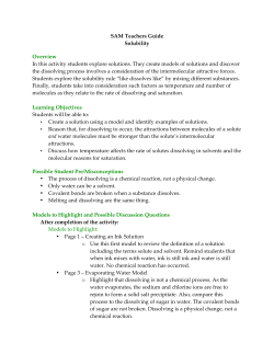 SAM Teachers Guide Solubility - RI