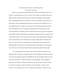 A Transformation of Gawain: A Human Experience By Leontine