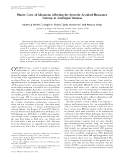 Fitness Costs of Mutations Affecting the Systemic