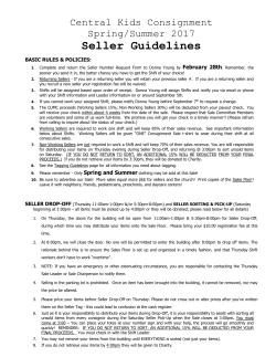 Seller Guidelines - Central Kids Consignment