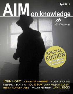 john hopps - AIM on Knowledge - C&eacute;gep Beauce