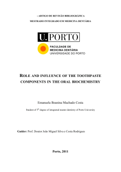 role and influence of the toothpaste