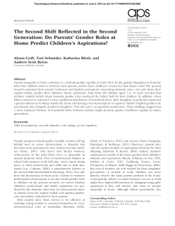 The Second Shift Reflected in the Second Generation