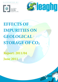 EFFECTS OF IMPURITIES ON GEOLOGICAL STORAGE OF CO2