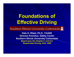 Foundations of Effective Driving