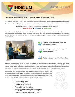 INSPIRE by INDICIUM Document Management in 30 Days at a