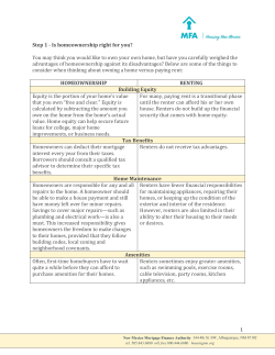 Is homeownership right for you? - New Mexico Mortgage Finance