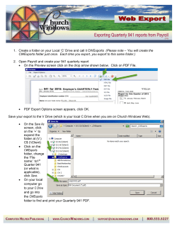Export Payroll 941 - Church Windows Software