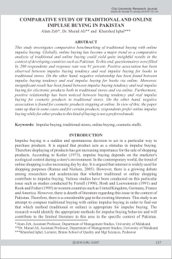 Comparative Study of Traditional and Online Impulse Buying in