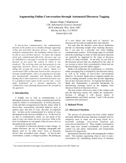 Augmenting Online Conversation through Automated Discourse