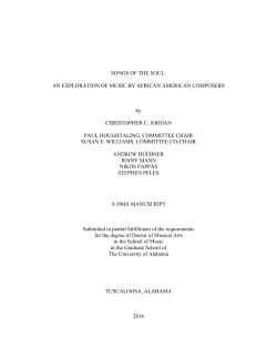SONGS OF THE SOUL: AN EXPLORATION OF MUSIC BY