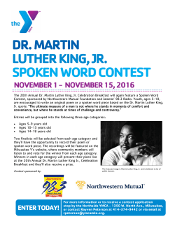 dr. martin luther king, jr. spoken word contest
