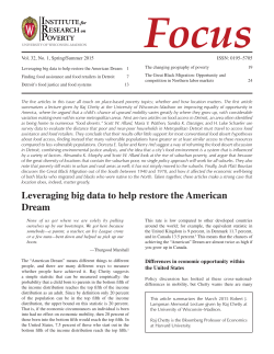 Focus - Institute for Research on Poverty