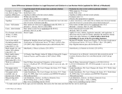 Some Differences between Citation in a Legal