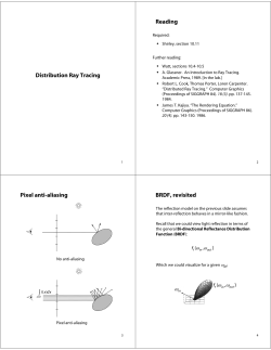Distribution Ray Tracing Reading Pixel anti