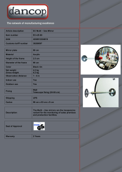 Mirror plate 80 cm Material Acrylic Height of the frame 2.5 cm