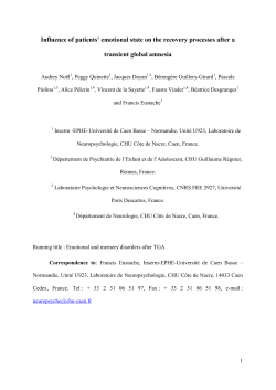 Influence of patients` emotional state on the recovery