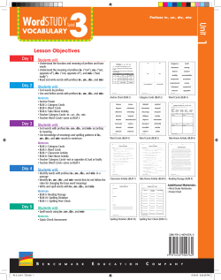 Review Prefixes in-, un-, dis-, mis