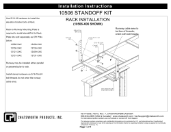 10506 Standoff Kit Installation Instructions