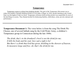 Temperance Documents