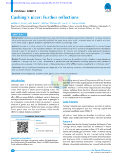 Cushing`s ulcer: Further reflections