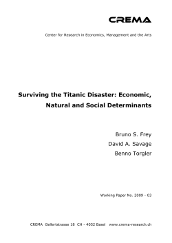 Surviving the Titanic Disaster