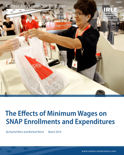 The Effects of Minimum Wages on SNAP Enrollments and