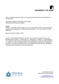 Circular Piecewise Regression with an Application to Cell