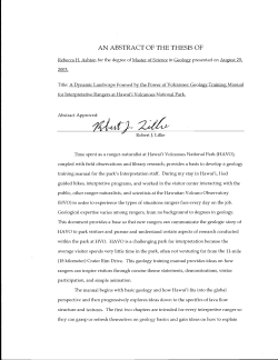 an abstract of the thesis of