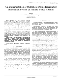 An Implementation of Outpatient Online Registration Information
