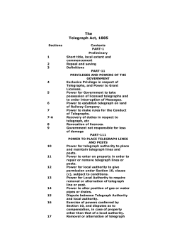 Telegraph Act, 1885
