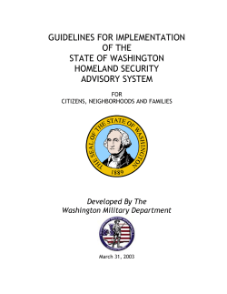 Citizens Guide to Washington`s Homeland Security
