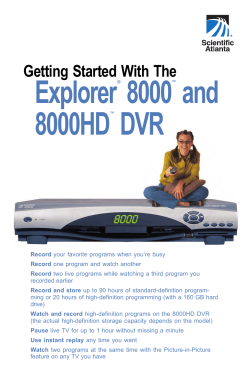DVR Getting Started Guide