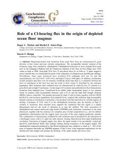 Role of a Cl-bearing flux in the origin of depleted ocean floor magmas