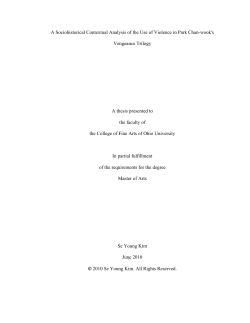 A Sociohistorical Contextual Analysis of the Use of Violence in Park